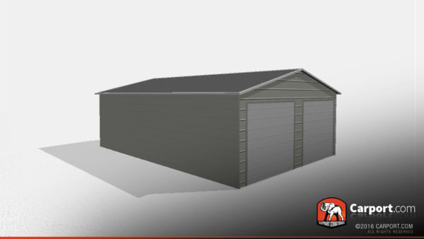 Two Car Steel Garage 1 22x31x9
