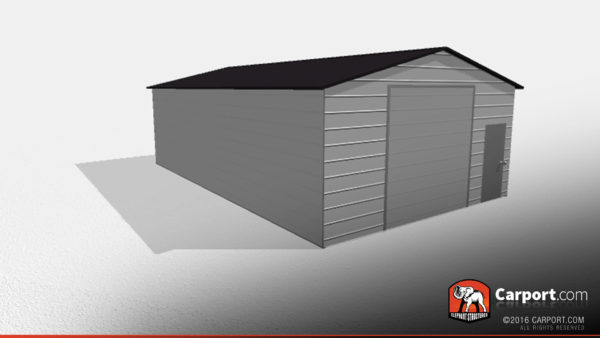 Double Wide Steel Garage 2