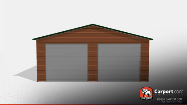 24x26 Double Wide Metal Garage