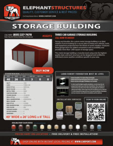Three Car Garage Storage Building