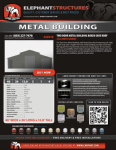 Two Door Metal Building