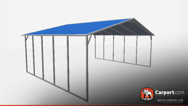 A-Frame Steel Carport Triple Wide - Image 2