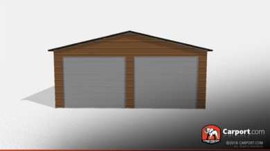 Clearance Two Car Metal Garage