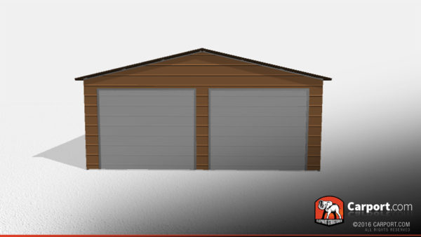 Clearance Two Car Metal Garage