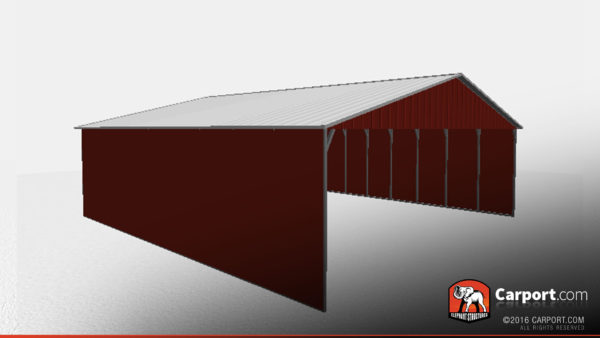 Durable RV Carport with Vertical Roof and Sides - Image 2