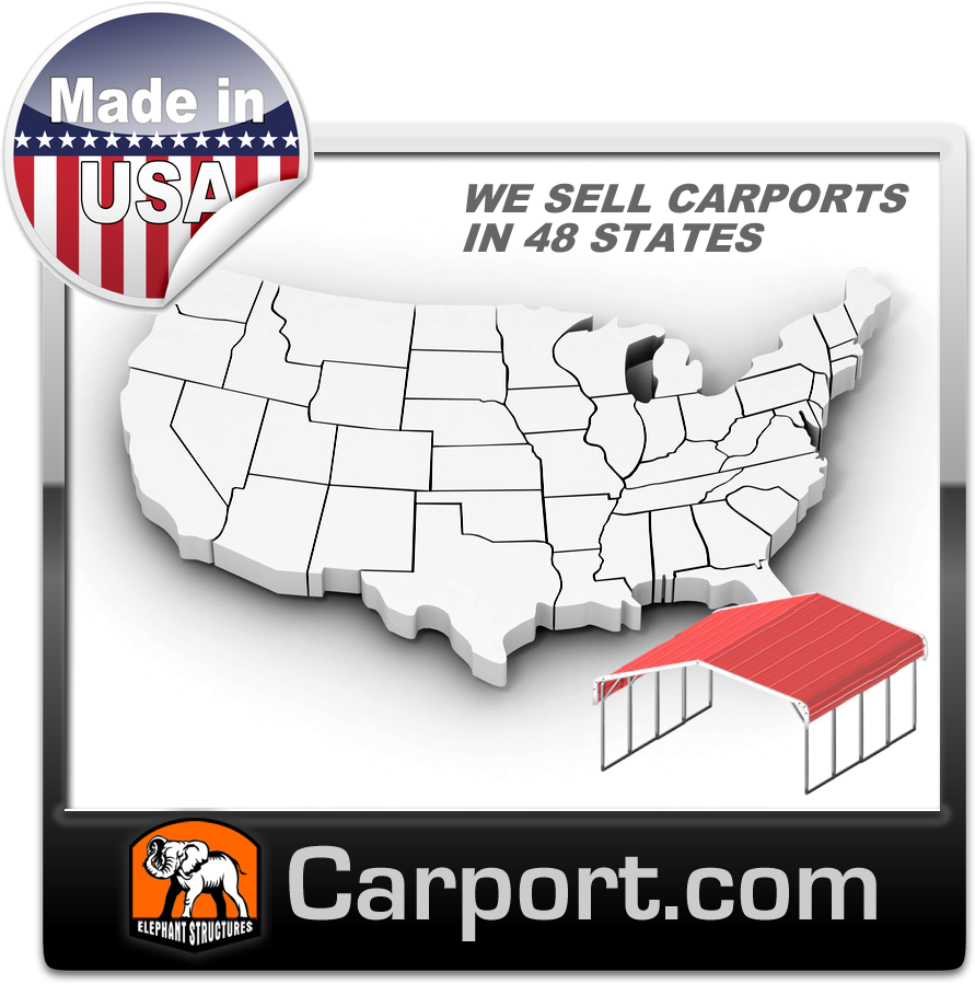 Free carport delivery and installation in these locations across the USA.