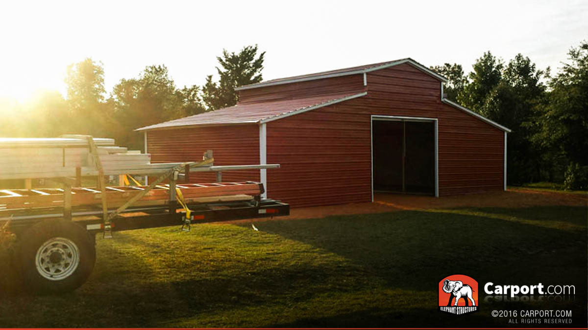 34x21 Metal Barn 34x21 Metal Barn Ridgeline Style