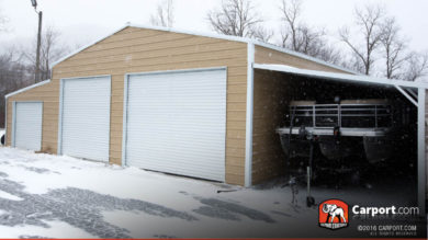 48x24 Ridgeline Barn with lean to
