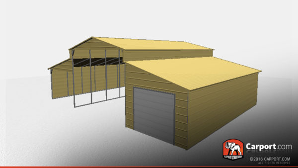 Open Style Boxed Eave Metal Barn 36' x 21' x 12' - Image 2