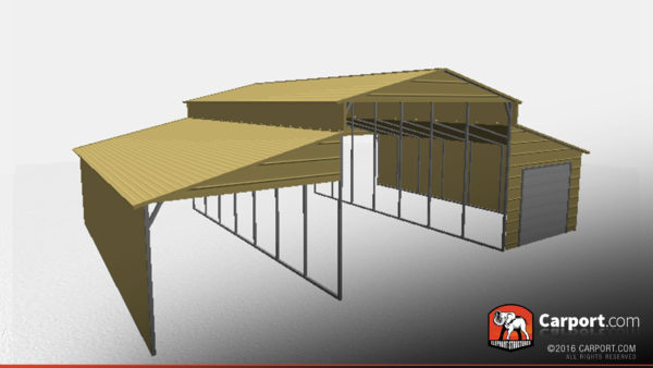 Open Style Boxed Eave Metal Barn 36' x 21' x 12' - Image 3