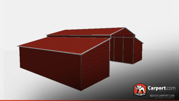 Ridgeline Style Metal Barn with Closed Storage Areas - Image 2