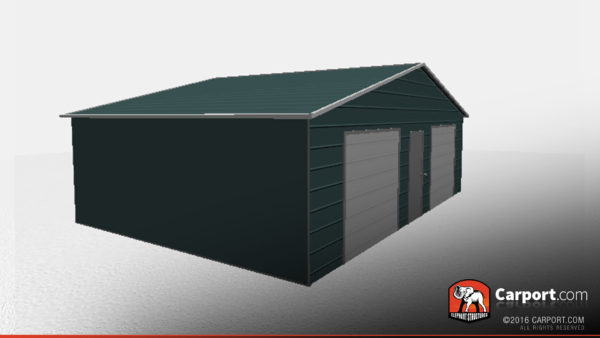 Strong Steel Garage with Boxed Eave Roof 30' x 21' - Image 2