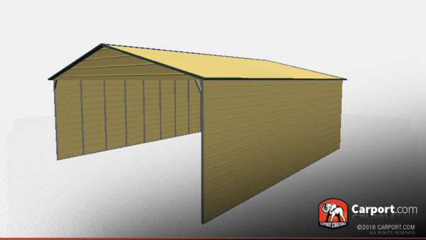 triple wide carport with closed sides