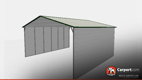 triple wide metal carport with sides