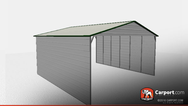 triple wide metal carport with sides